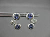 ESTATE 1.03CTW DIAMOND & AAA TANZANITE 14KT WHITE GOLD FLOATING JOURNEY EARRINGS