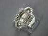 LARGE 1.02CT DIAMOND 14KT WHITE GOLD 3D SQUARE HALO SEMI MOUNT ENGAGEMENT RING