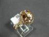 ESTATE LARGE 2.90CT DIAMOND & AAA MORGANITE 14KT ROSE GOLD OVAL ENGAGEMENT RING