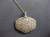 EXTRA LARGE 3.33CT DIAMOND 14KT YELLOW GOLD 3D INVISIBLE LOVE FLOATING PENDANT