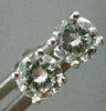 ESTATE .60CT DIAMOND 14KT WHITE GOLD 3D CLASSIC FOUR PRONG STUD EARRINGS #22074