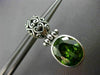 ESTATE 4CT AAA EXTRA FACET PERIDOT 925 SILVER 3D FILIGREE HANGING EARRINGS 25475
