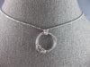 ESTATE .03CT DIAMOND 14KT WHITE GOLD SOLITAIRE LOVE KNOT CIRCLE OF LIFE NECKLACE