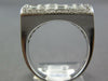 WIDE 1.85CT DIAMOND 18KT WHITE GOLD 3D ROUND & BAGUETTE INVISIBLE SEMI DOME RING