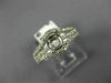 WIDE .50CT DIAMOND 14KT WHITE GOLD ROUND HALO SEMI MOUNT ENGAGEMENT RING #22023