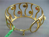 LARGE 9.45CT DIAMOND & AAA MULTI COLOR SAPPHIRE 18K ROSE GOLD 3D BANGLE BRACELET