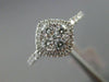 ESTATE .60CT DIAMOND 18KT WHITE GOLD SQUARE CLUSTER HALO FRIENDSHIP PROMISE RING