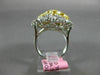 GIA LARGE 7.42CT WHITE & INTENSE YELLOW DIAMOND 18K 2 TONE GOLD 3D COCKTAIL RING