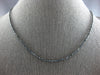 ESTATE LONG 12.25CT BLACK DIAMOND 14KT WHITE GOLD 3D ETERNITY LOVE NECKLACE