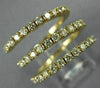 ESTATE 1.51CT DIAMOND 14KT YELLOW GOLD 3D CLASSIC THREE ROW FUN SNAKE RING