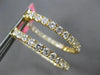 LARGE 4.2CT DIAMOND 18KT YELLOW GOLD 3D ROUND INSIDE OUT HOOP HANGING EARRINGS