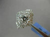 ESTATE LARGE 1.50CT DIAMOND 14KT WHITE GOLD 3D CLUSTER SQUARE FILIGREE LOVE RING