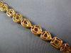 WIDE 9.73CT WHITE & CANARY DIAMOND 18KT YELLOW GOLD MULTI SHAPE TENNIS BRACELET