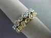 WIDE 2.16CT DIAMOND 14KT WHITE & YELLOW GOLD BEZEL DOUBLE STACKABLE WEDDING RING