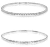 ESTATE 1.0CT DIAMOND 14KT WHITE GOLD 3D CLASSIC ETERNITY TENNIS BANGLE BRACELET