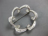 ANTIQUE LARGE 2.10CT DIAMOND PLATINUM 3D CLASSIC OPEN FLOWER PIN PENDANT