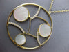 ESTATE LARGE DIAMOND & AAA MOTHER OF PEARL 14K YELLOW GOLD CIRCULAR FUN NECKLACE