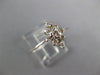 ESTATE .30CT DIAMOND 14KT WHITE GOLD 3D CLUSTER SNOWFLAKE FLOWER FUN RING #27322