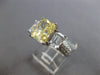 LARGE 4.6CT SYNTHETIC WHITE & FANCY YELLOW DIAMOND 14KT YELLOW GOLD RING #28142