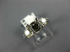 ANTIQUE .54CT DIAMOND 14KT WHITE GOLD 3 STONE SEMI MOUNT ENGAGEMENT RING #22415