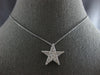 ESTATE .60CT DIAMOND 14K WHITE GOLD 3D CLASSIC 3 ROW STAR FLOATING PENDANT #2784