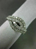 ESTATE 1.0CT DIAMOND 14KT WHITE GOLD 3D DOUBLE INFINITY SEMI ETERNITY LOVE RING