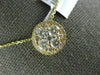 ESTATE LARGE 1.03CT DIAMOND 18KT YELLOW GOLD CLASSIC ROUND CLUSTER HALO PENDANT
