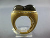 ESTATE EXTRA LARGE 18.53CT DIAMOND & AAA SMOKEY TOPAZ 14KT YELLOW GOLD FUN RING