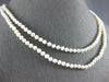 ESTATE AAA SOUTH SEA PEARL 14K WHITE GOLD 3D CLASSIC 5mm TWO ROW NECKLACE #21026