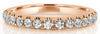 .52CT DIAMOND 18KT ROSE GOLD 3D ROUND 3MM SEMI ETERNITY WEDDING ANNIVERSARY RING