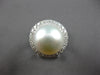 EXTRA LARGE 1.03CT DIAMOND & AAA SOUTH SEA PEARL 18KT WHITE GOLD ENGAGEMENT RING