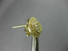 LARGE .83CT DIAMOND 14K YELLOW GOLD 3D CLUSTER DOUBLE HALO CLIP ON POST EARRINGS