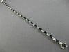 ESTATE 7.84CT DIAMOND & AAA EMERALD CUT SAPPHIRE 18KT WHITE GOLD TENNIS BRACELET