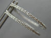 ESTATE LARGE .83CT DIAMOND 14K WHITE GOLD 3D DOUBLE SIDED HOOP HANGING EARRINGS