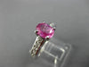 ESTATE 1.88CT DIAMOND & AAA PINK SAPPHIRE 14KT WHITE GOLD ENGAGEMENT RING #26004