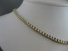ESTATE 11.0CTW DIAMOND 18KT YELLOW GOLD GRADUATED TENNIS NECKLACE F/G VVS #20994