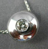 ESTATE .15CT ROUND CUT DIAMOND 14KT WHITE GOLD 3D ROUND SOLITAIRE PENDANT#19649