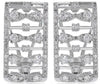 WIDE .95CT DIAMOND 14KT WHITE GOLD INFINITY ETOILE RECTANGULAR CLIP ON EARRINGS