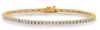 ESTATE 3.0CT DIAMOND 14KT YELLOW GOLD 3D CLASSIC ROUND TENNIS BRACELET