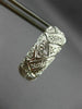 ESTATE .35CT ROUND DIAMOND 14KT WHITE GOLD FILIGREE HUGGIE HOOP EARRINGS #21690