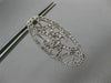ESTATE LARGE .78CT DIAMOND 14KT WHITE GOLD ELONGATED OVAL WAVE CLIP ON EARRINGS