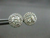 ESTATE 2.14CT DIAMOND 14KT WHITE GOLD 3D HALO FILIGREE CLUSTER EARRINGS #22148
