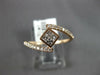 .32CT DIAMOND 14KT ROSE GOLD ROUND & PRINCESS INVISIBLE SQUARE CRISS CROSS RING