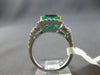 LARGE 4.65CT DIAMOND & AAA COLOMBIAN EMERALD 18KT 2 TONE GOLD 3D ENGAGEMENT RING