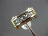 ESTATE LARGE 1.05CT DIAMOND 14KT 2 TONE GOLD 3D ROUND 5 STONE CHANNEL MENS RING