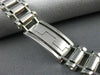 ESTATE WIDE & LONG 14KT WHITE GOLD HANDCRAFTED ITALIAN MENS BRACELET #22779
