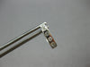 ANTIQUE .26CT DIAMOND 18K WHITE GOLD HANDCRAFTED FILIGREE SQUARE EARRINGS #28014