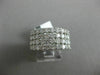 ESTATE LARGE 2.90CT DIAMOND 14K WHITE GOLD 3D MULTI ROW WEDDING ANNIVERSARY RING