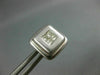 ESTATE LARGE .65CT DIAMOND 14KT WHITE GOLD 3D PRINCESS SQUARE STUD EARRINGS #743