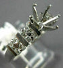 ESTATE .35CT DIAMOND 14K WHITE GOLD 3D FLOWER SEMI MOUNT ENGAGEMENT RING #14193